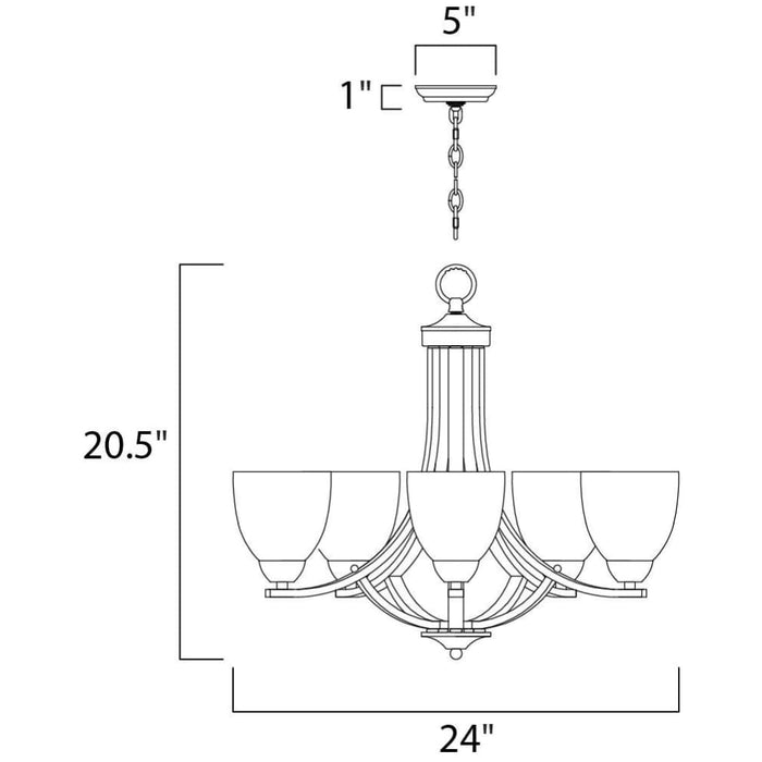 Axis Satin Nickel Chandelier - Chandeliers