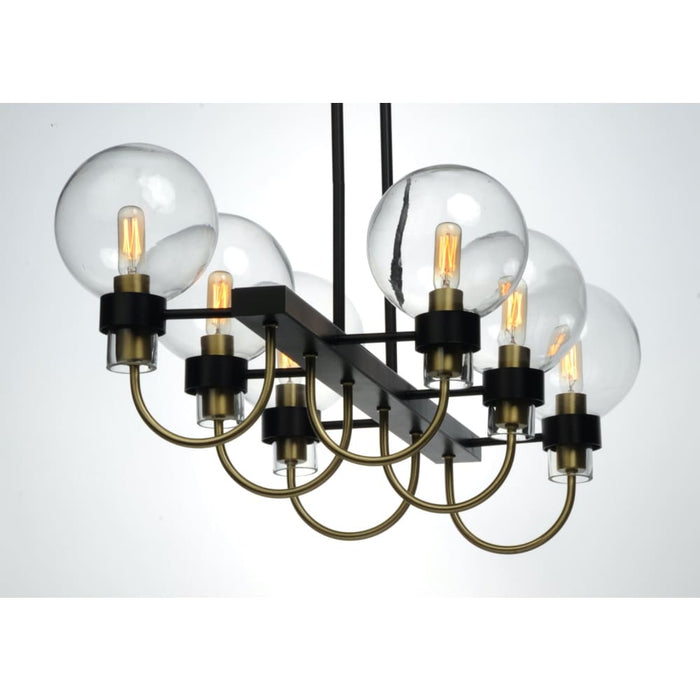 Bauhaus Bronze / Satin Brass Linear Pendant - Pendants