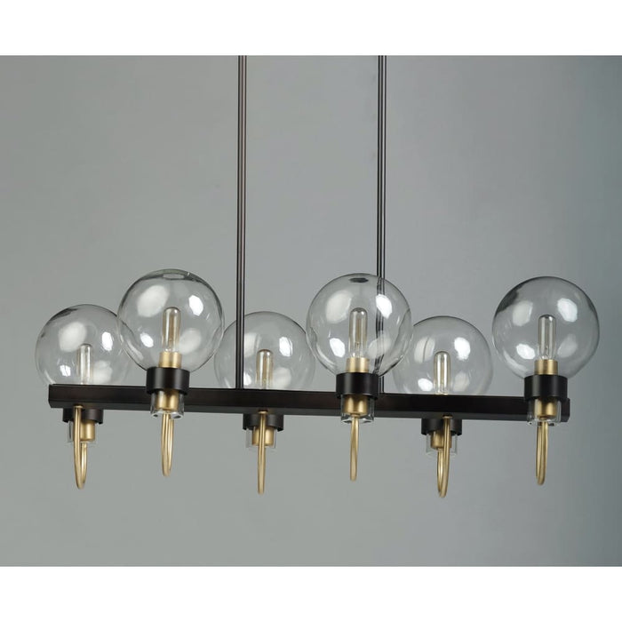 Bauhaus Bronze / Satin Brass Linear Pendant - Pendants