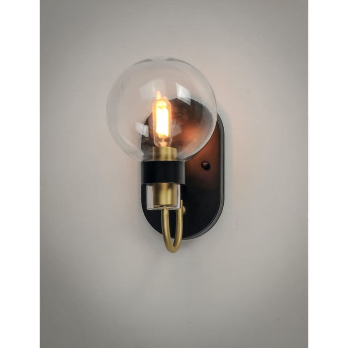 Bauhaus Bronze / Satin Brass Wall Sconce - Wall Sconce