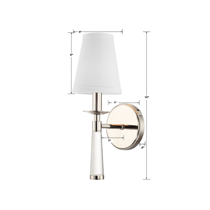 Baxter 1 Light Polished Nickel Sconce - Wall Sconces