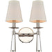 Baxter 2 Light Polished Nickel Bronze Sconce - Wall Sconce