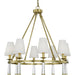 Baxter 8 Light Aged Brass Chandelier - Chandeliers