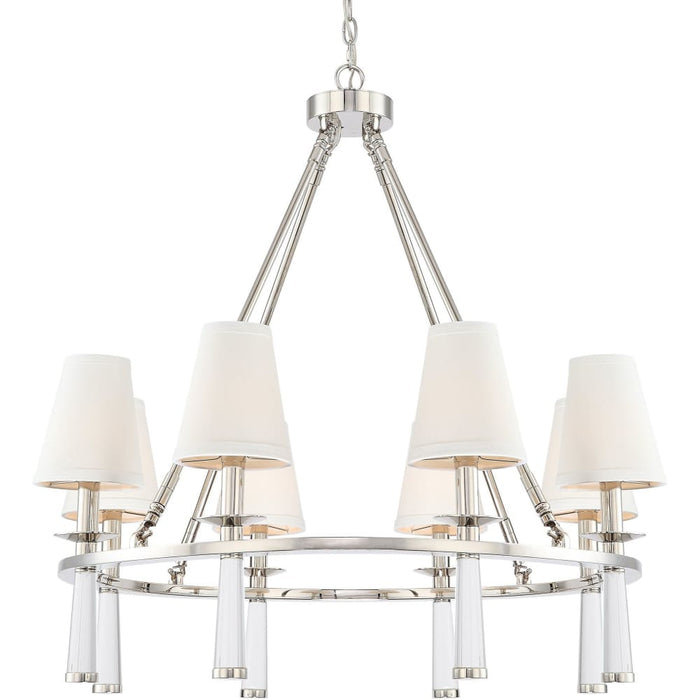 Baxter 8 Light Polished Nickel Chandelier - Chandeliers
