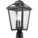 Bayland Black Outdoor Post Mount Fixture - Outdoor Post Mount Fixture