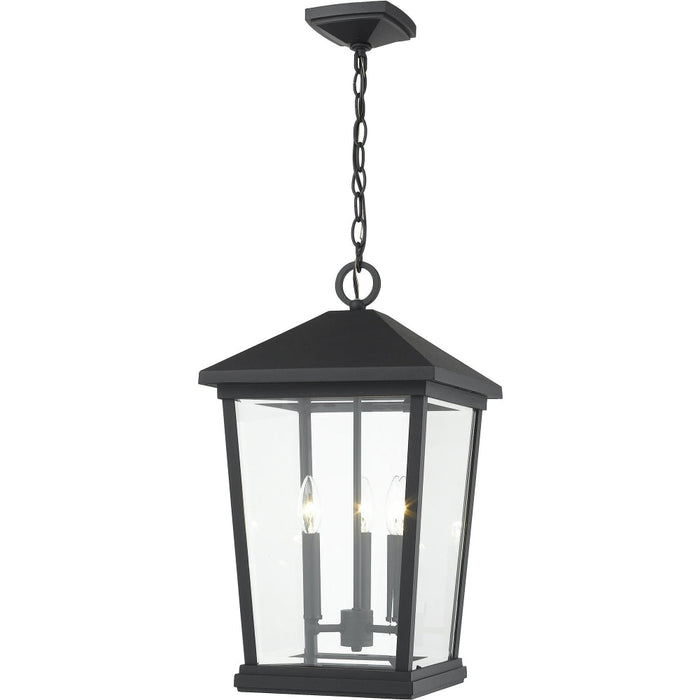 Beacon Black Outdoor Chain Mount Ceiling Fixture - Outdoor Chain Mount Ceiling Fixture