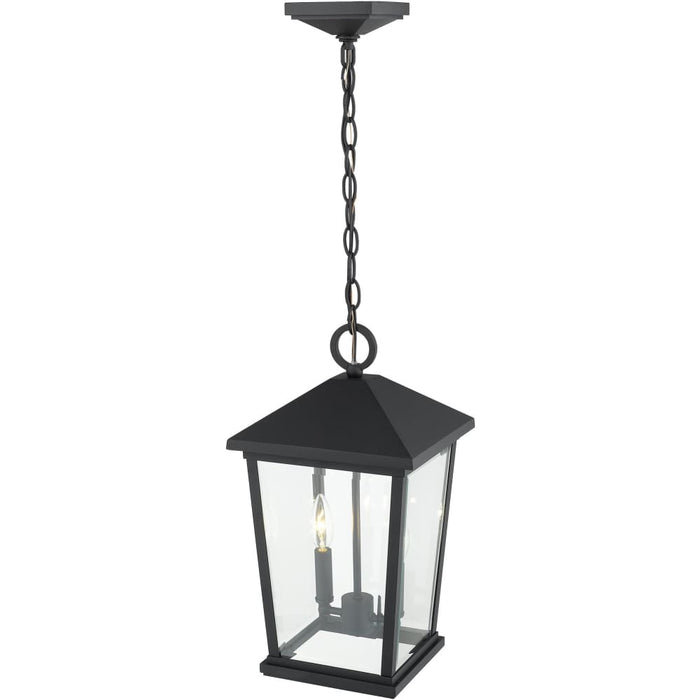 Beacon Black Outdoor Chain Mount Ceiling Fixture - Outdoor Pendants