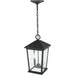 Beacon Black Outdoor Chain Mount Ceiling Fixture - Outdoor Pendants