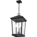 Beacon Black Outdoor Chain Mount Ceiling Fixture - Outdoor Pendants