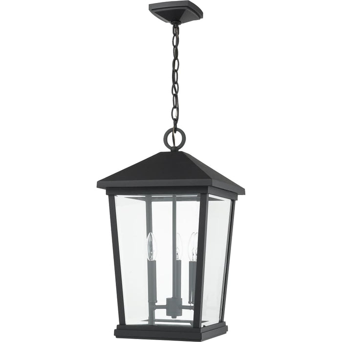 Beacon Black Outdoor Chain Mount Ceiling Fixture - Outdoor Pendants