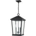Beacon Black Outdoor Chain Mount Ceiling Fixture - Outdoor Pendants