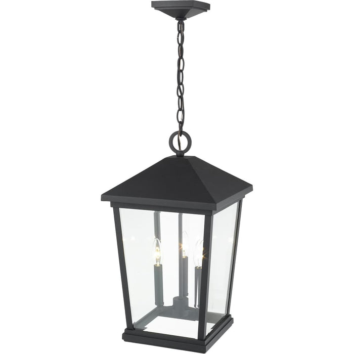 Beacon Black Outdoor Chain Mount Ceiling Fixture - Outdoor Pendants