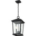 Beacon Black Outdoor Chain Mount Ceiling Fixture - Outdoor Pendants