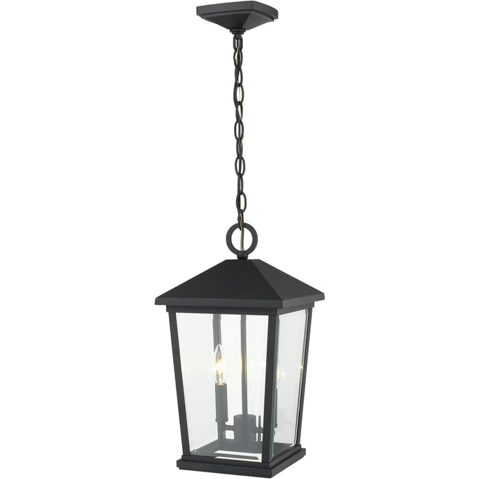 Beacon Black Outdoor Chain Mount Ceiling Fixture - Outdoor Pendants