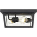 Beacon Black Outdoor Flush Ceiling Mount Fixture - Outdoor Ceiling Lights