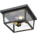 Beacon Black Outdoor Flush Ceiling Mount Fixture - Outdoor Ceiling Lights