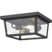 Beacon Black Outdoor Flush Ceiling Mount Fixture | theLightShop