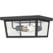 Beacon Black Outdoor Flush Ceiling Mount Fixture - Outdoor Ceiling Lights