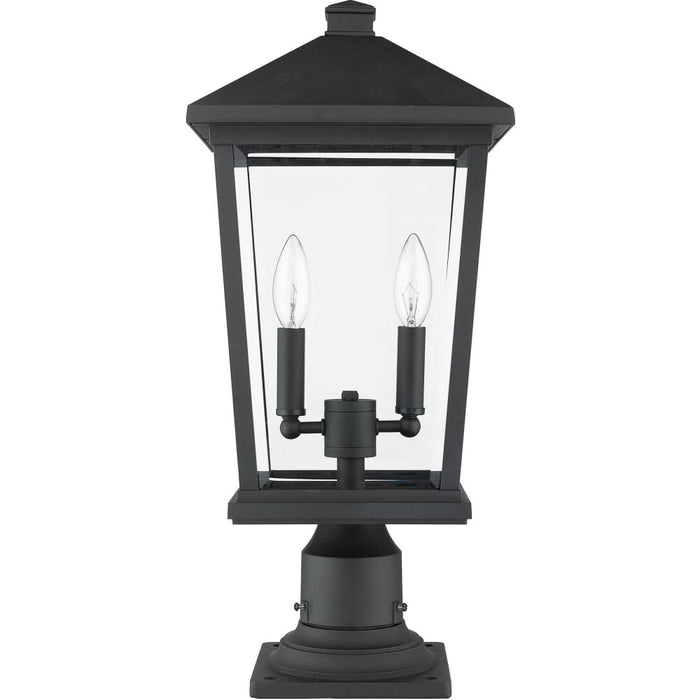 Beacon Black Outdoor Pier Mounted Fixture - Outdoor Pier Mounted Fixtures