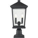 Beacon Black Outdoor Pier Mounted Fixture | theLightShop