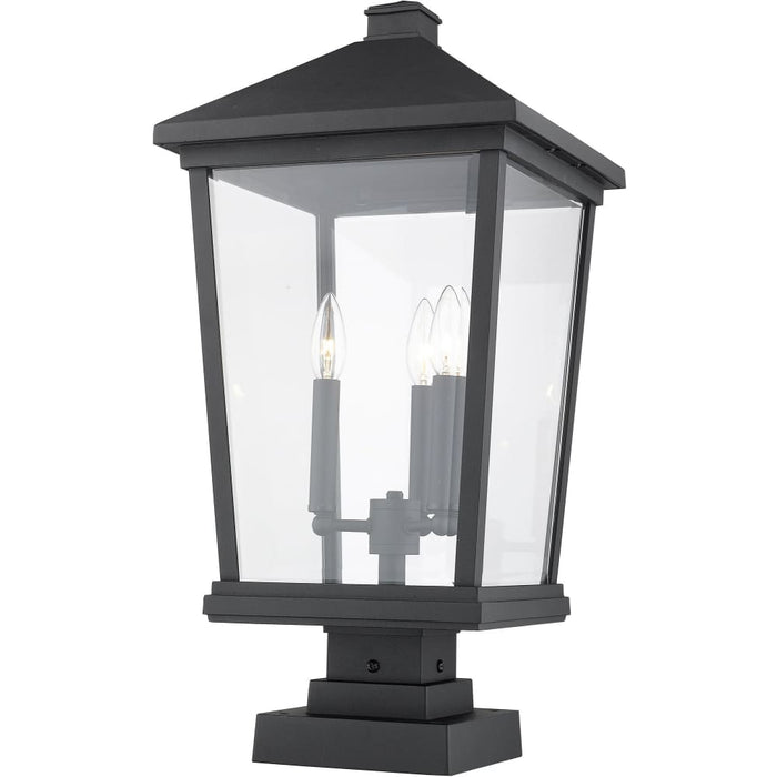 Beacon Black Outdoor Pier Mounted Fixture - Outdoor Pier Mounted Fixtures