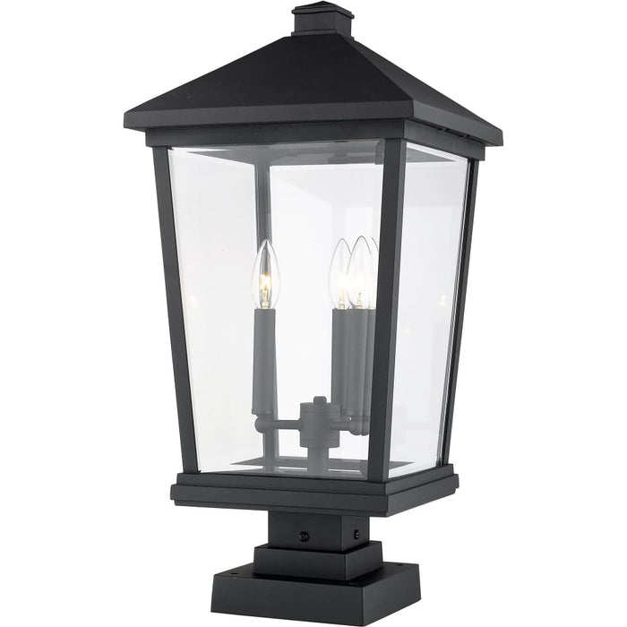 Beacon Black Outdoor Pier Mounted Fixture - Outdoor Pier Mounted Fixtures