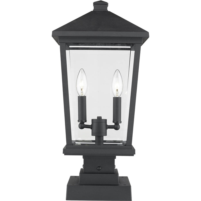Beacon Black Outdoor Pier Mounted Fixture | theLightShop