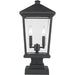 Beacon Black Outdoor Pier Mounted Fixture | theLightShop