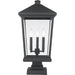 Beacon Black Outdoor Pier Mounted Fixture | theLightShop