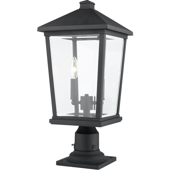 Beacon Black Outdoor Pier Mounted Fixture - Outdoor Pier Mounted Fixtures
