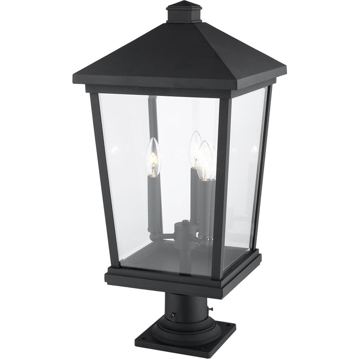 Beacon Black Outdoor Pier Mounted Fixture - Outdoor Pier Mounted Fixtures