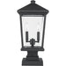 Beacon Black Outdoor Pier Mounted Fixture - Outdoor Pier Mounted Fixtures