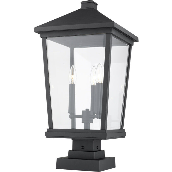 Beacon Black Outdoor Pier Mounted Fixture - Outdoor Pier Mounted Fixtures