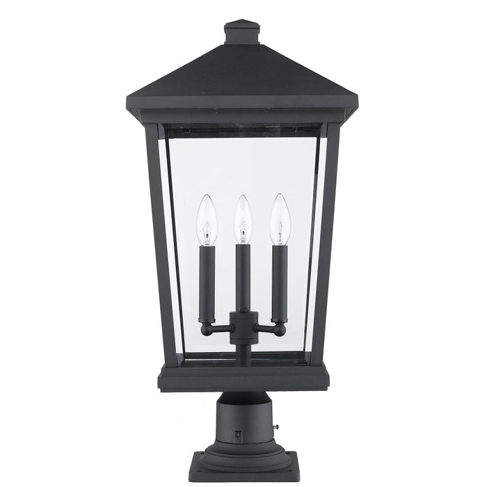 Beacon Black Outdoor Pier Mounted Fixture - Outdoor Pier Mounted Fixtures