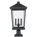 Beacon Black Outdoor Pier Mounted Fixture - Outdoor Pier Mounted Fixtures