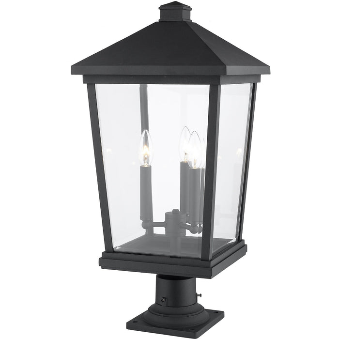 Beacon Black Outdoor Pier Mounted Fixture - Outdoor Pier Mounted Fixtures