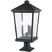 Beacon Black Outdoor Pier Mounted Fixture - Outdoor Pier Mounted Fixtures
