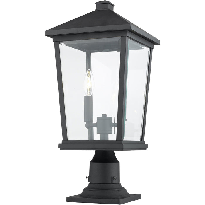 Beacon Black Outdoor Pier Mounted Fixture - Outdoor Pier Mounted Fixtures