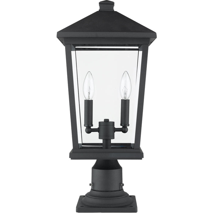 Beacon Black Outdoor Pier Mounted Fixture - Outdoor Pier Mounted Fixtures
