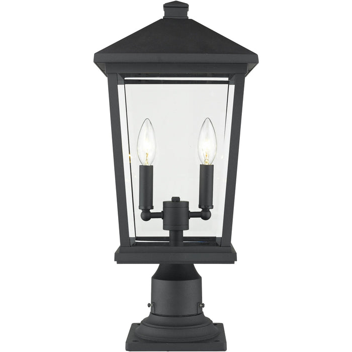 Beacon Black Outdoor Pier Mounted Fixture | theLightShop
