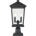 Beacon Black Outdoor Pier Mounted Fixture | theLightShop
