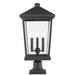 Beacon Black Outdoor Pier Mounted Fixture | theLightShop