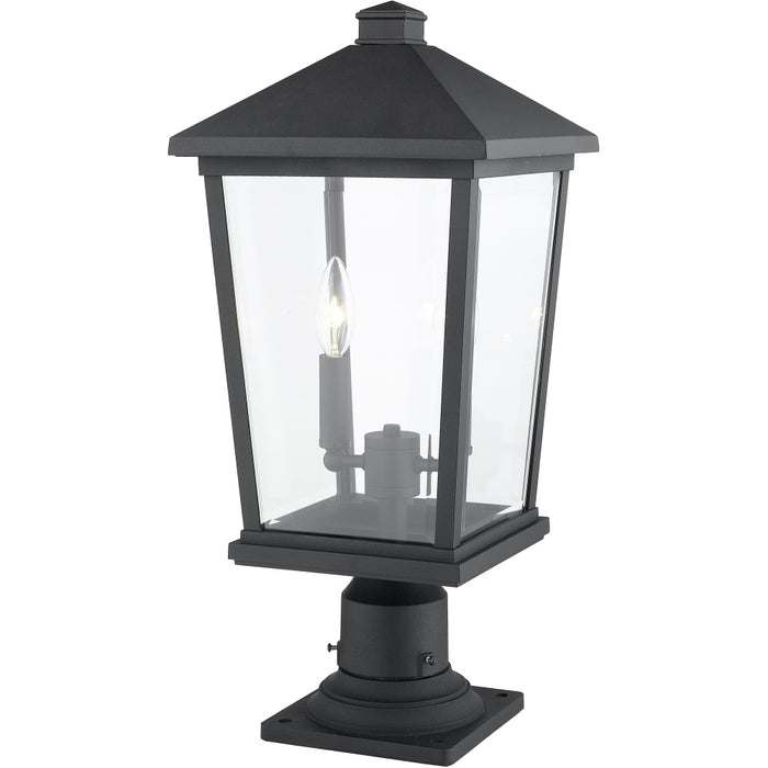 Beacon Black Outdoor Pier Mounted Fixture - Outdoor Pier Mounted Fixtures