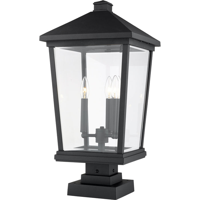 Beacon Black Outdoor Pier Mounted Fixture - Outdoor Pier Mounted Fixtures