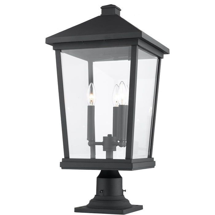 Beacon Black Outdoor Pier Mounted Fixture - Outdoor Pier Mounted Fixtures