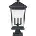 Beacon Black Outdoor Pier Mounted Fixture - Outdoor Pier Mounted Fixtures