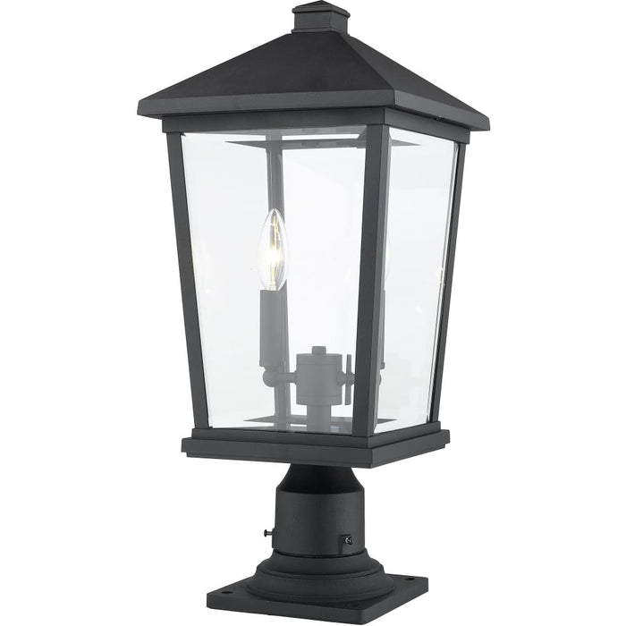 Beacon Black Outdoor Pier Mounted Fixture - Outdoor Pier Mounted Fixtures