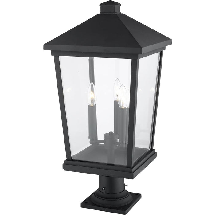 Beacon Black Outdoor Pier Mounted Fixture - Outdoor Pier Mounted Fixtures