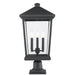 Beacon Black Outdoor Pier Mounted Fixture | theLightShop
