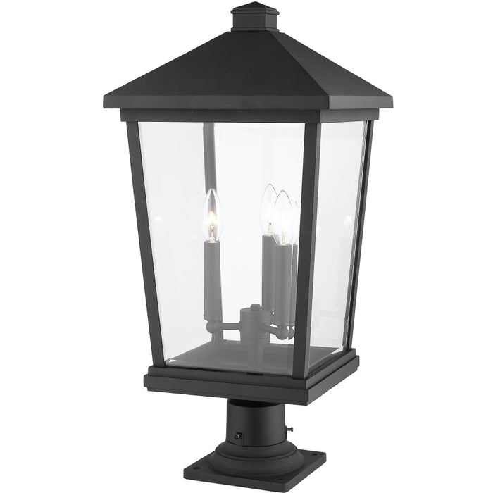 Beacon Black Outdoor Pier Mounted Fixture - Outdoor Pier Mounted Fixtures